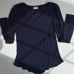 Long sleeve shirt navy blue